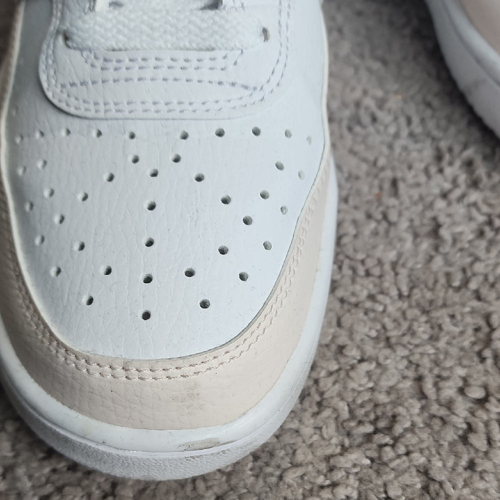 Nike White, Light Pink and Black Sneakers Classic Low-Top Design - Picture 4 of 7